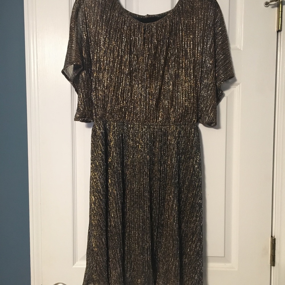Chelsea and Violet gold shimmer dress